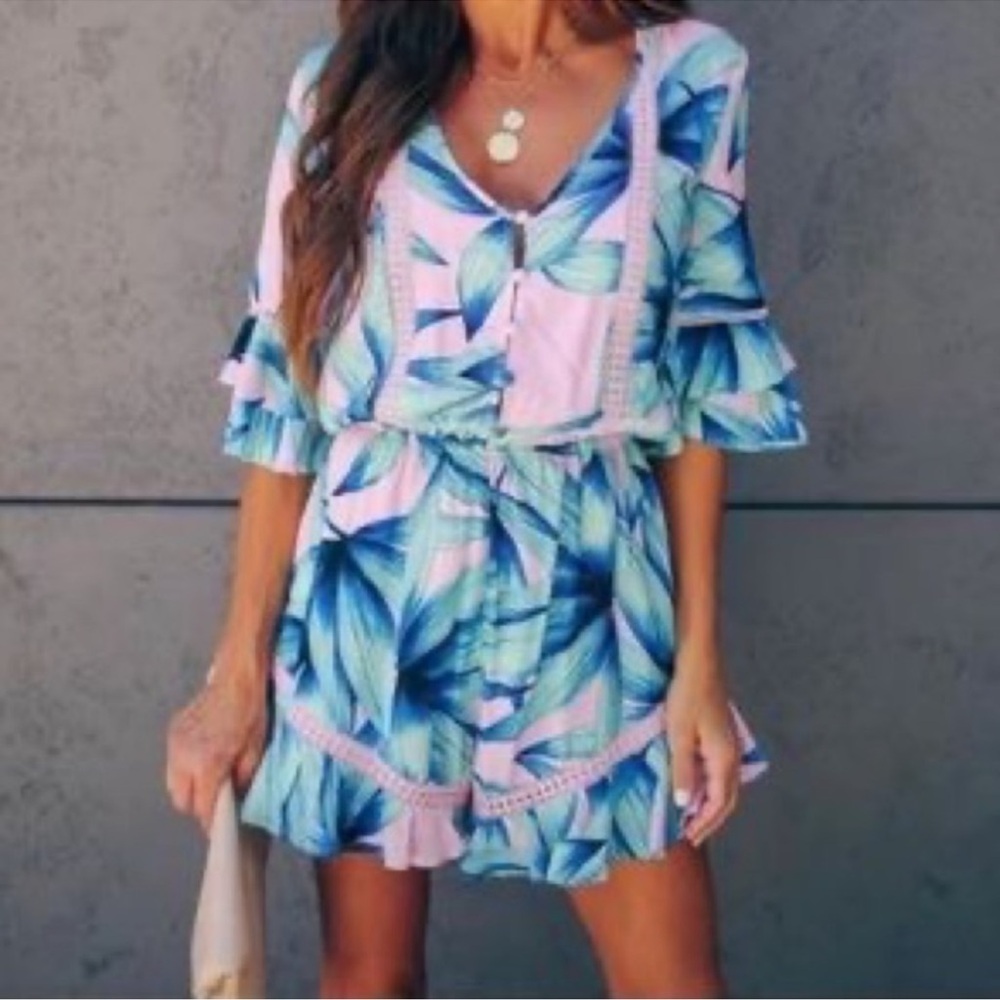 Vici Tropical Floral Romper